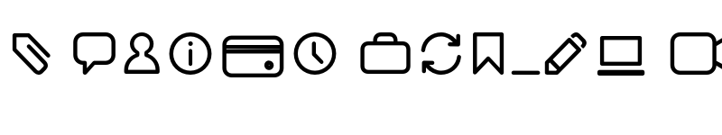 Preview of FONTSPRING DEMO - Iconic Pictograms Regular font