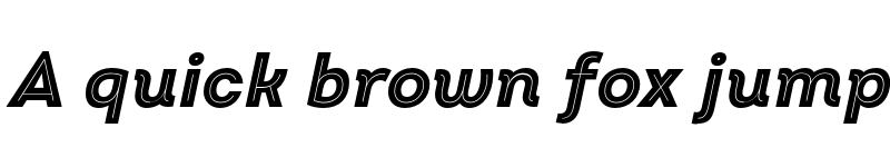 Preview of FONTSPRING DEMO - Intro Black Inline Italic Regular font