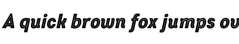 Preview of FONTSPRING DEMO - Intro Cond Black Inline Italic Regular font
