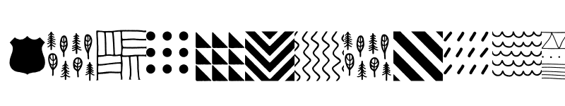 Preview of FONTSPRING DEMO - Intro Goodies Patterns & Shapes Regular font