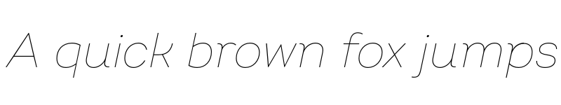 Preview of FONTSPRING DEMO - Intro Thin Oblique Regular font