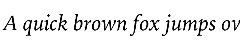 Preview of FONTSPRING DEMO - Iowan Old Style BT Italic font