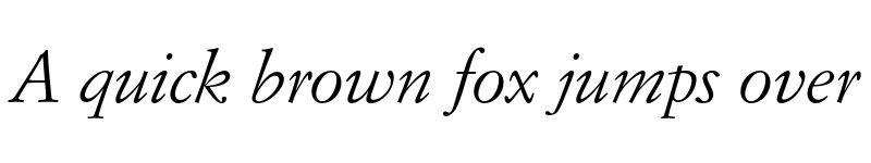 Preview of FONTSPRING DEMO - Italian Garamond Pro Italic font