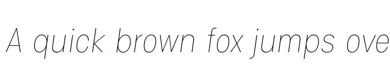 Preview of FONTSPRING DEMO - IzmirNarrow-ThinItalic Italic font