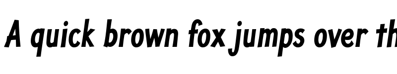 Preview of FONTSPRING DEMO - JollyGood Proper Condensed Bold Italic font