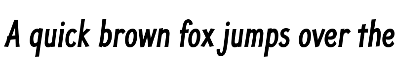 Preview of FONTSPRING DEMO - JollyGood Proper Condensed SmBd Italic font