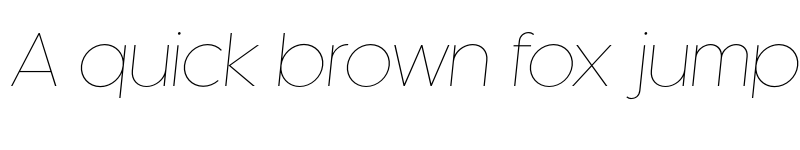 Preview of FONTSPRING DEMO - Kaleko 205 Thin Italic font