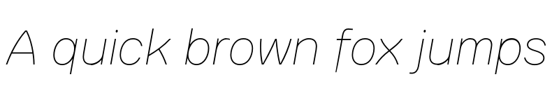 Preview of FONTSPRING DEMO - Kana Sans Thin Italic font