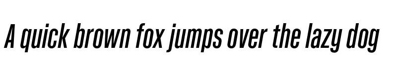 Preview of FONTSPRING DEMO - Kaneda Gothic Medium Italic font