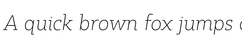 Preview of FONTSPRING DEMO - Kappa Vol2 D UltraLightItalic Regular font