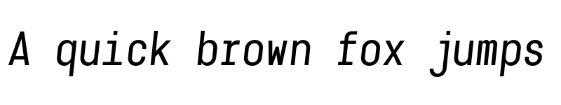 Preview of FONTSPRING DEMO - Karben 105 Mono Italic font