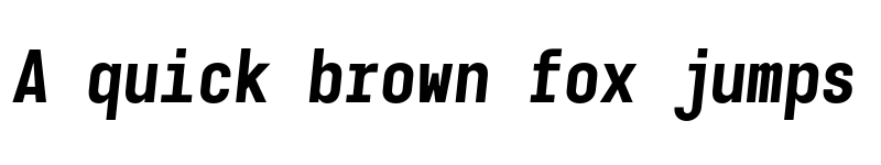 Preview of FONTSPRING DEMO - Karben 205 Mono Bold Italic font