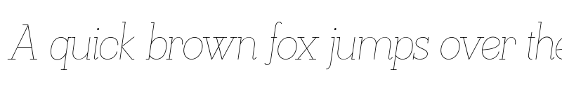 Preview of FONTSPRING DEMO - KateSlab100ThinIt Italic font