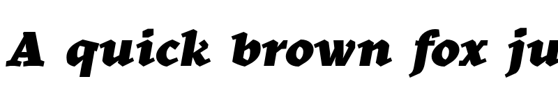 Preview of FONTSPRING DEMO - Kitsch Text Black Italic font