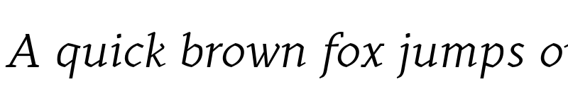 Preview of FONTSPRING DEMO - Kitsch Text Book Italic font