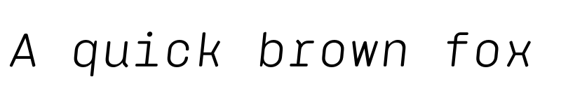 Preview of FONTSPRING DEMO - Klamp 205 Mono Italic font