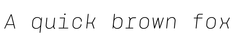 Preview of FONTSPRING DEMO - Klamp 205 Mono Light Italic font