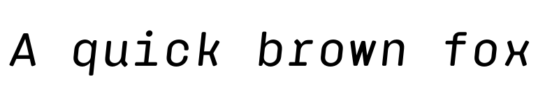 Preview of FONTSPRING DEMO - Klamp 205 Mono Medium Italic font