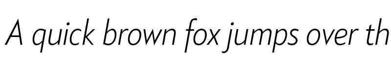 Preview of FONTSPRING DEMO - Klein Condensed Light Italic font