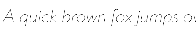 Preview of FONTSPRING DEMO - Klein Thin Italic font