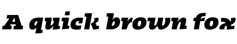 Preview of FONTSPRING DEMO - Kotto Slab Black Italic font