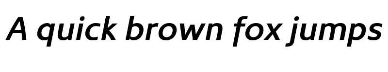 Preview of FONTSPRING DEMO - Kyrial Sans Pro SemiBold Italic font