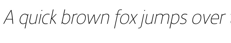Preview of FONTSPRING DEMO - Kyrial Sans Pro Ult Light Cond Italic font