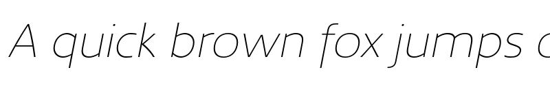 Preview of FONTSPRING DEMO - Kyrial Sans Pro Ultra Light Italic font