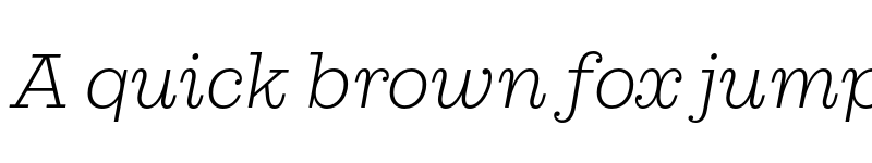 Preview of FONTSPRING DEMO - Lagom Extralight Italic Regular font