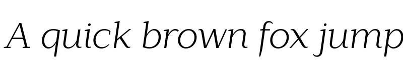 Preview of FONTSPRING DEMO - Lagu Serif Light Italic font