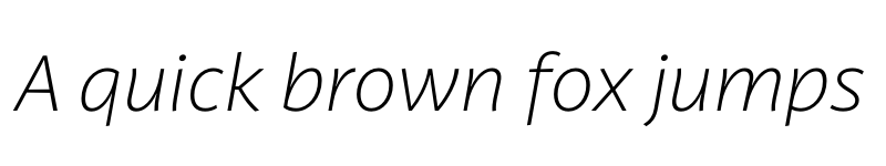 Preview of FONTSPRING DEMO - Latina Ultra Light It Regular font