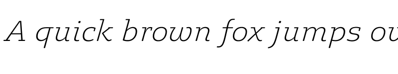 Preview of FONTSPRING DEMO - Legit Slab Soft UltraLight Italic font