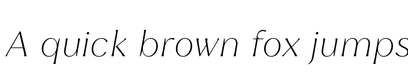 Preview of FONTSPRING DEMO - Leifa Extra Light Italic Regular font