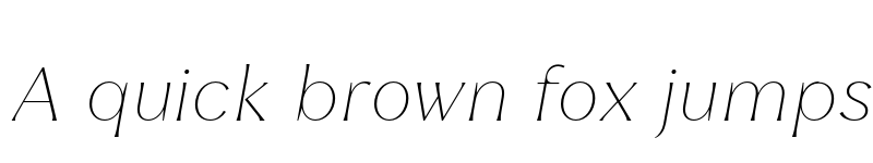 Preview of FONTSPRING DEMO - Leifa Thin Italic Regular font