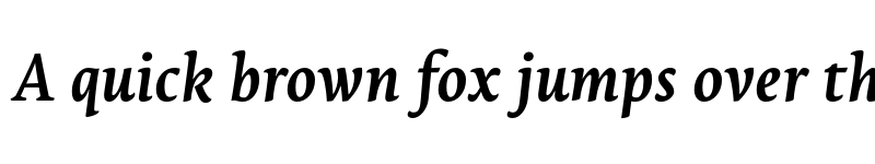 Preview of FONTSPRING DEMO - Lemon Serif Bold Italic font