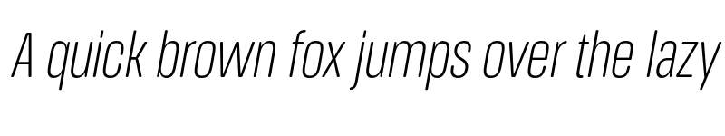 Preview of FONTSPRING DEMO - Light Extra Cn It Italic font