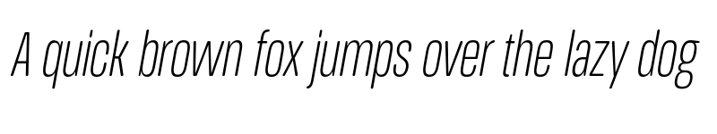 Preview of FONTSPRING DEMO - Light Ultra Cn It Italic font