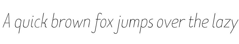 Preview of FONTSPRING DEMO - Limes Sans Thin Italic font