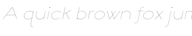 Preview of FONTSPRING DEMO - Logo Sans Thin Italic Thin Italic font