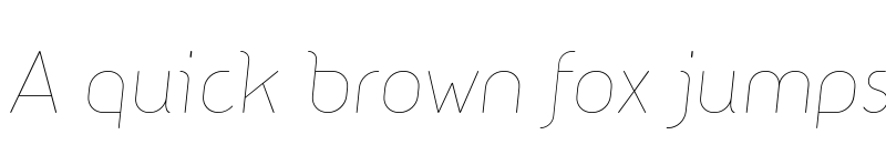 Preview of FONTSPRING DEMO - MacaroniSans-ThinItalic Regular font