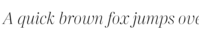 Preview of FONTSPRING DEMO - Madigan Extralight Italic font