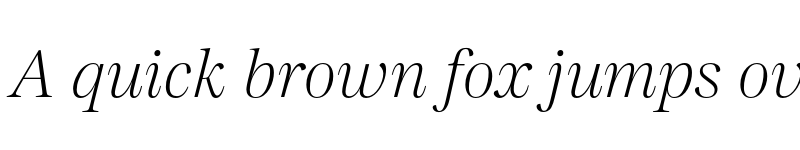 Preview of FONTSPRING DEMO - Madigan Text Extralight Italic font