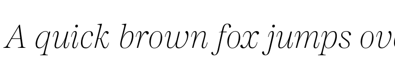 Preview of FONTSPRING DEMO - Madigan Text Thin Italic font