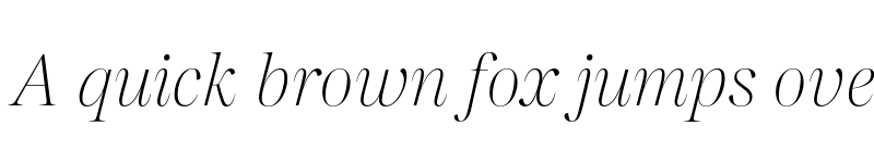 Preview of FONTSPRING DEMO - Madigan Thin Italic font