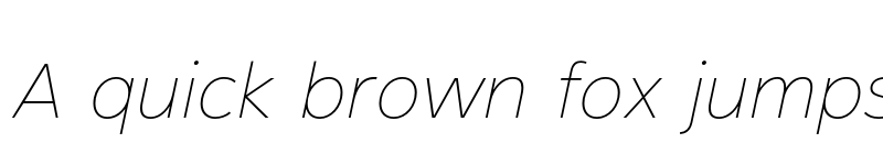 Preview of FONTSPRING DEMO - Magnum Sans Pro Thin Obliq Italic font