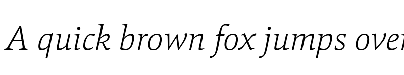 Preview of FONTSPRING DEMO - Mangan ExtraLight Italic font