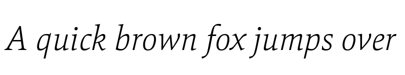 Preview of FONTSPRING DEMO - Mangan Nova ExtraLight Italic font
