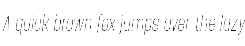 Preview of FONTSPRING DEMO - Manual Hairline Compressed Italic font