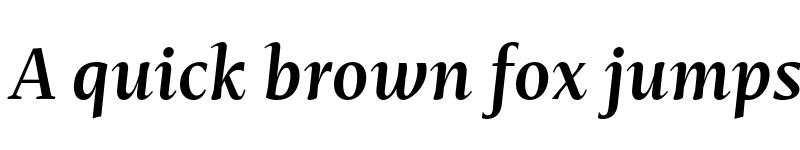 Preview of FONTSPRING DEMO - Mastro Text Semi Bold Italic Regular font