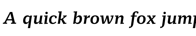 Preview of FONTSPRING DEMO - Mediator Serif Bold Italic font